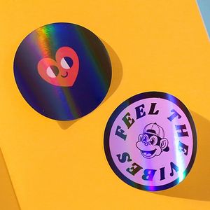 소량레인보우스티커(도무송)