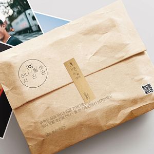 종이스티커(사각재단) 모조지, 크라프트